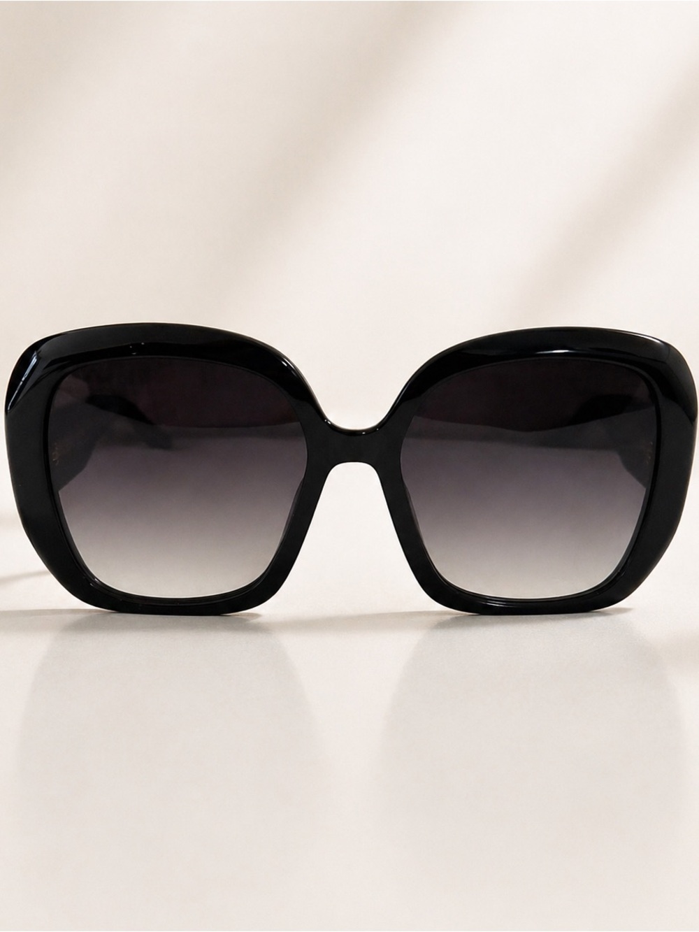 Quay Australia Oversized Black Gradient Square Sunglasses